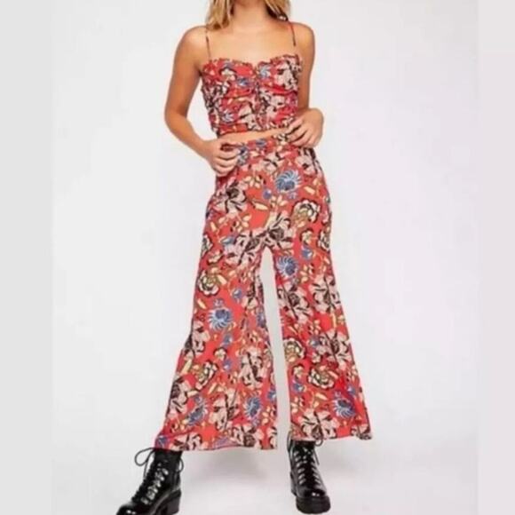 Free People Wide Leg Flowy Pants - Picture 1 of 8